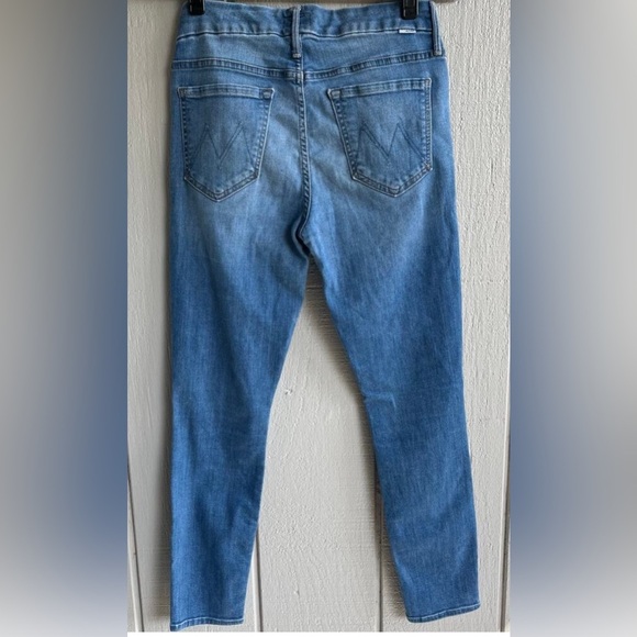 MOTHER THE LOOKER CROP IN WISHFUL DRINKING 25 STRETCH EUC - Picture 3 of 4